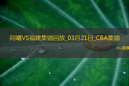 03月21日CBA常规赛同曦-福建精彩镜头